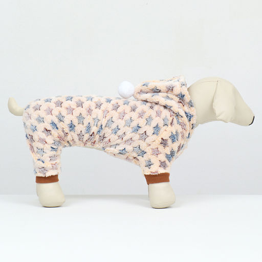 Комбинезон Звёзды с капюшоном, размер 2XL (ДС 45 см, ОШ 45 см, ОГ 55 см), бежевый - Simaland фото 4