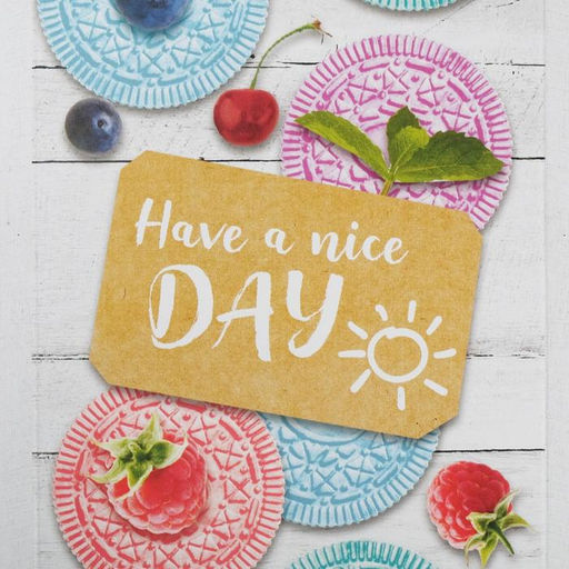 Цена за 5 шт. Коробка для печенья, кондитерская упаковка с PVC крышкой, Have a nice day, 10.5 х 21 х 3 см