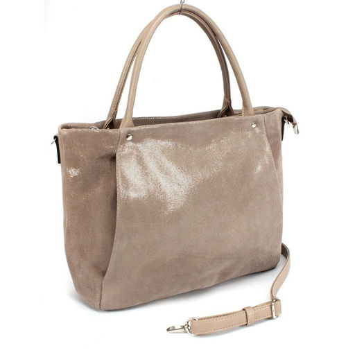 Сумка женская натуральная кожа ADEL-262 (отделка ИСК/КОЖА) . 1отдел. плеч/ремень, капучино 264690