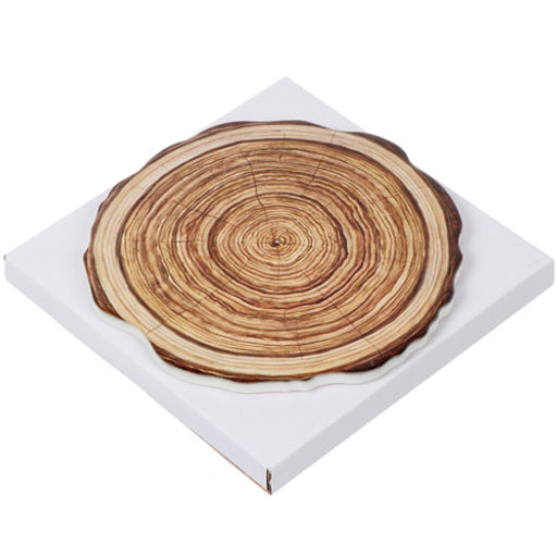 Подставка под горячее круглая Y4-6240 керамика 16см, Срез дерева (424419) /DANIKS/  фото 2