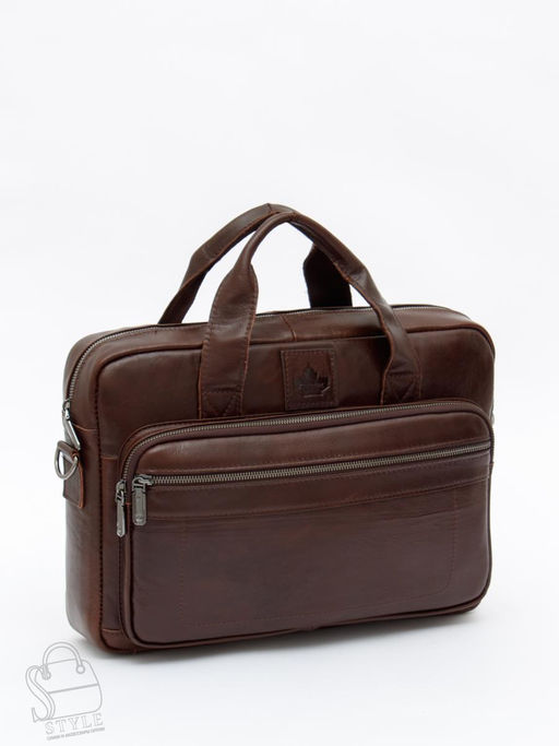 Портфель мужской кожаный 11018Z coffee Zinimsk