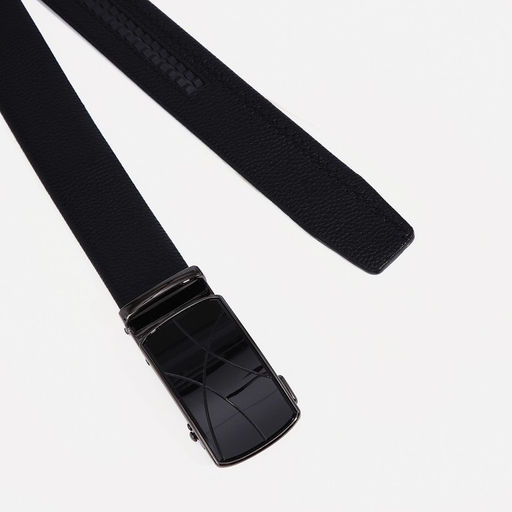 Ремень мужской, ширина 3.5 см, пряжка автомат МИКС, цвет чёрный - Simaland фото 2