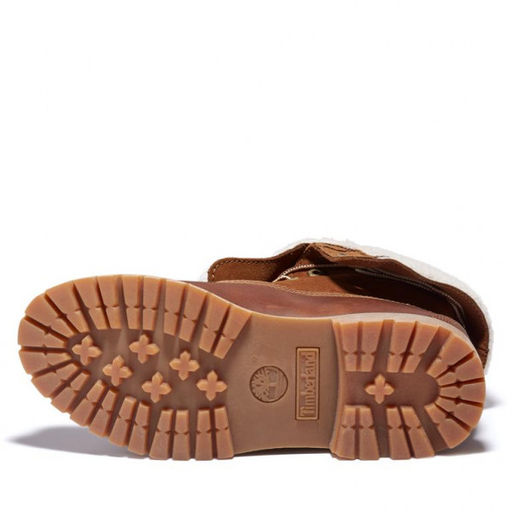 Женские ботинки Timberland Authentics Teddy Fleece WP Fold-Down коричневые фото 15