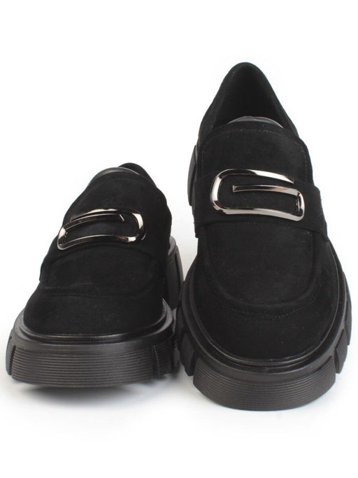 03-C1821-2 BLACK Лоферы женские (натуральная замша)