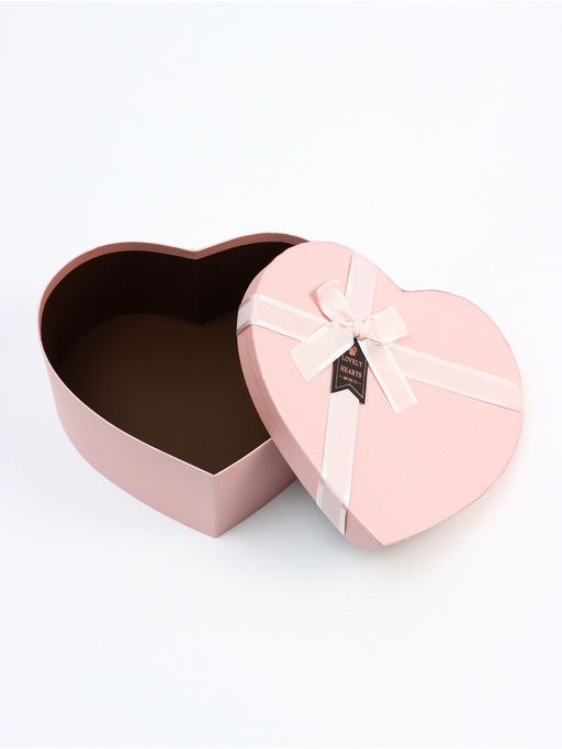Набор подарочных коробок сердце 3 в 1, нежно-розовый, 31?27?13.3; 28?25?11.7; 26?23?10.3 см
