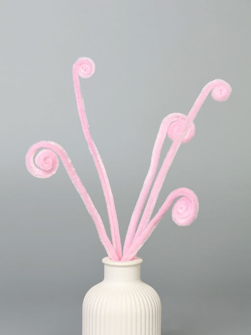 Синельная проволока, набор 100 шт, размер 1 шт 30х0,8 см, цвет розовый