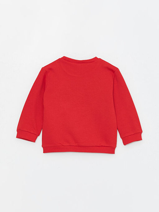 Bisiklet Yaka Uzun Kollu Bask?l? K?z Bebek Sweatshirt 2li - Waikiki фото 3