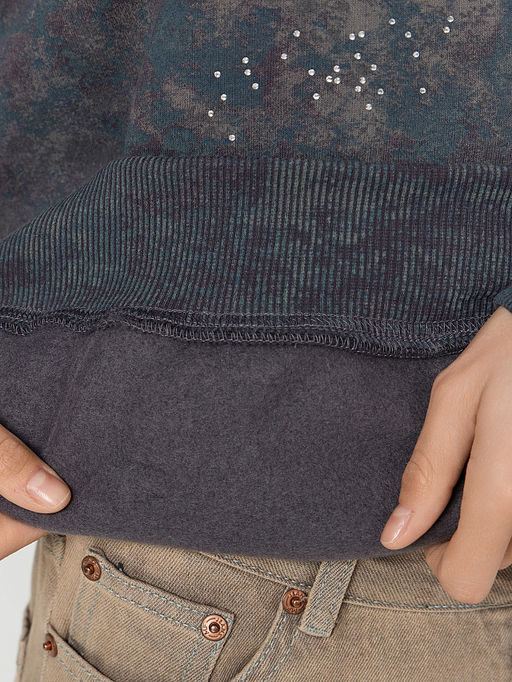 Худи женское серое с потертостями - Mark formelle фото 9