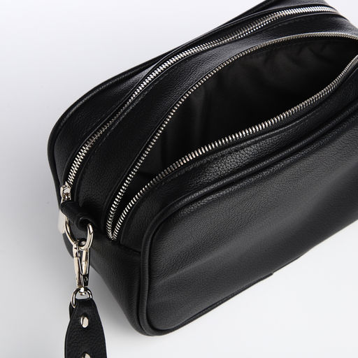 Сумка женская 1788.1, TEXTURA,24*9*15 отд на молнии, н/карман, черный  фото 4