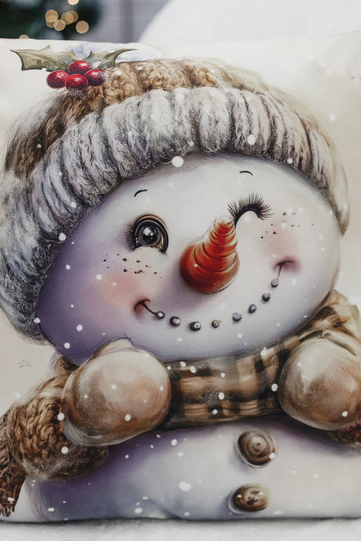 Наволочка декоративная новогодняя 2 шт 3D эффект велюр