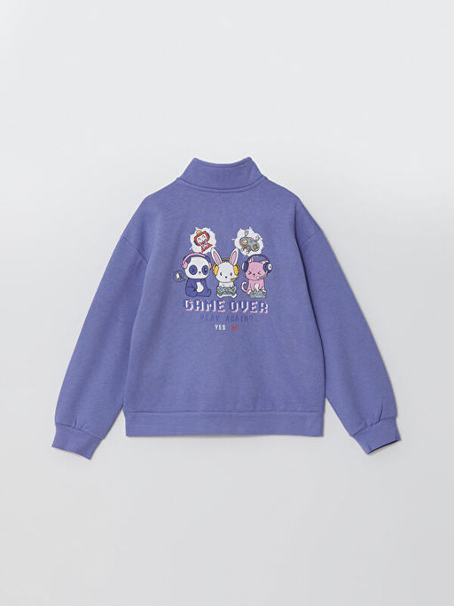 Dik Yaka K?z ?ocuk Sweatshirt - Waikiki фото 3