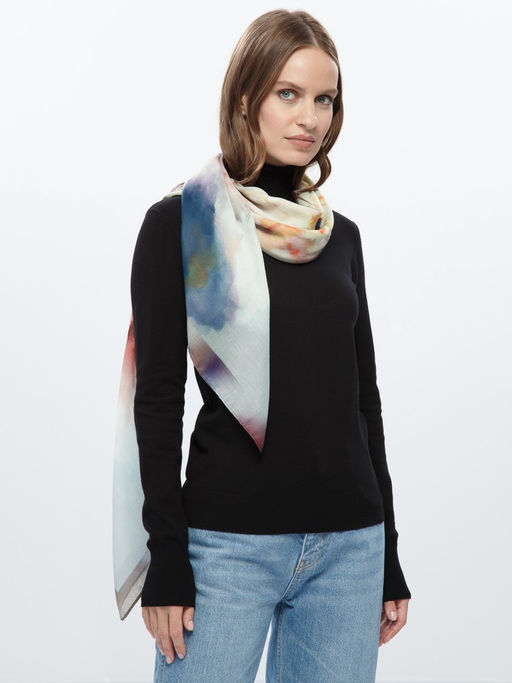 Платок жен. шелк+шерсть+мод 120х120 BL16-8279-15 - Eleganzza фото 4