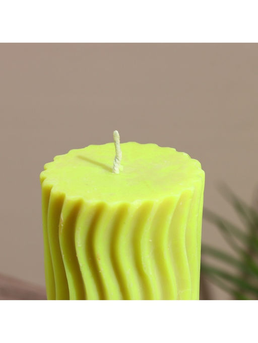 Свеча "Волны" 6х6х12 см, соевый воск МИКС