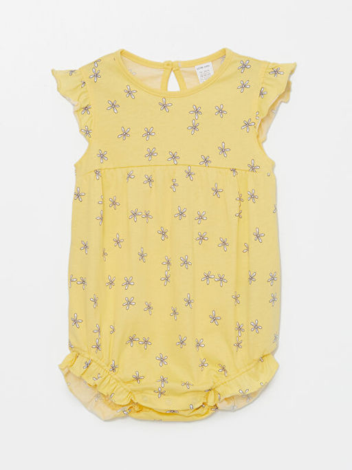 Bisiklet Yaka K?sa Kollu K?z Bebek Tulum