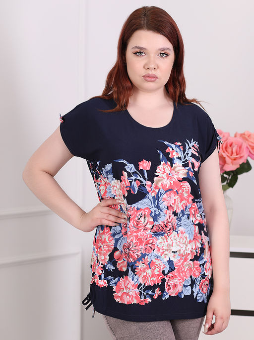 Футболка летняя с цветами - Almond фото 2