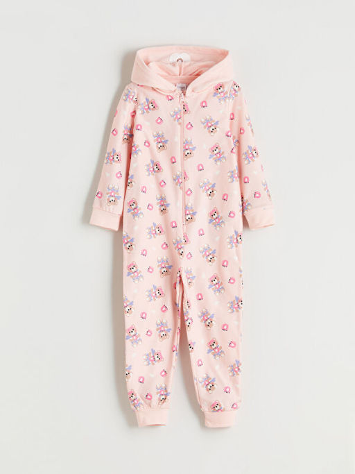 Kap??onlu Desenli Polar K?z ?ocuk Uyku Tulumu