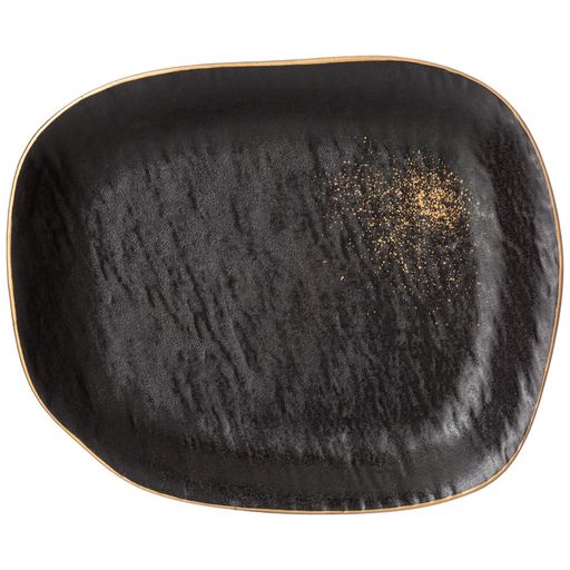 НАБОР ТАРЕЛОК ОБЕДЕННЫХ BRONCO MIDNIGHT GOLD 2 ШТ. 26,5*21*3,5 СМ (КОР=12НАБ.)  фото 4