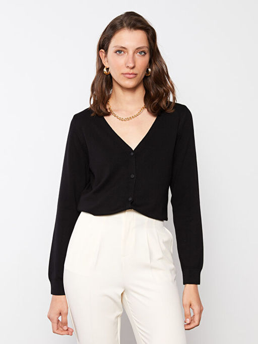 V Yaka Kad?n Triko H?rka