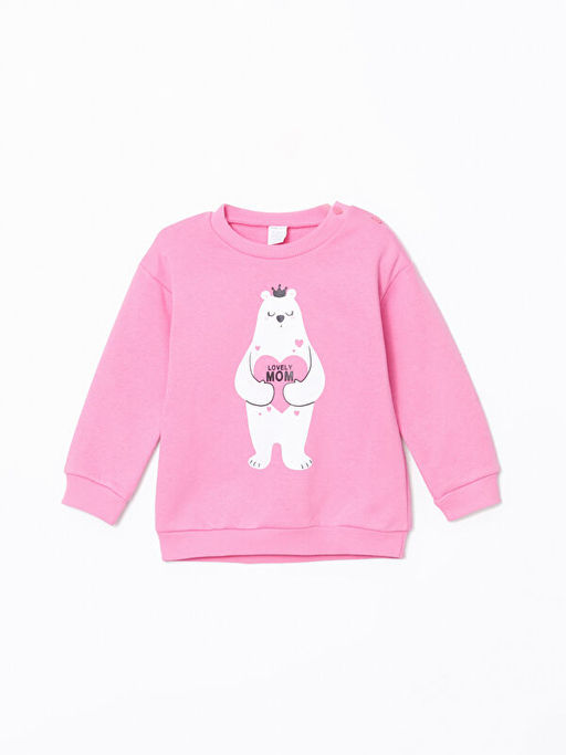 Bisiklet Yaka Bask?l? K?z Bebek E?ofman Tak?m - Waikiki фото 2