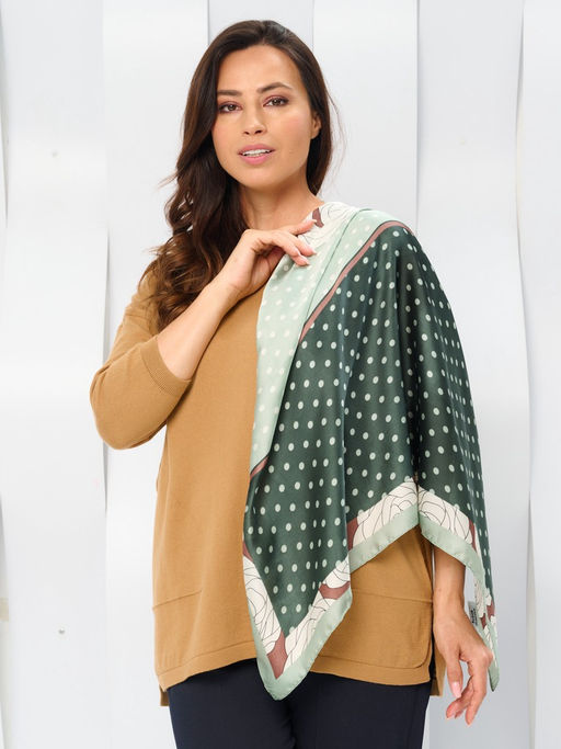 Платок жен. виск+шелк 90х90 MR72SCRF-19 - Maxroses фото 7