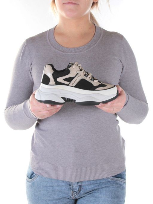 05-FDSJ01-1P BLACK Кроссовки женские (натуральная кожа, текстиль) - Фабричный китай фото 4