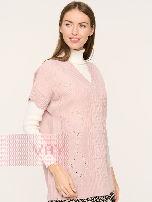 Жилет женский 5232-1761. 150 розовый жемчуг