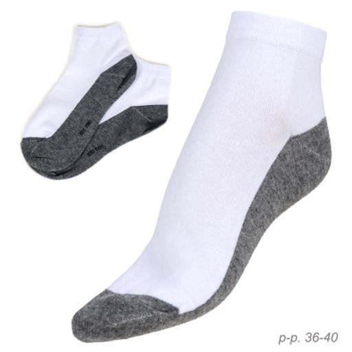 Носки женские р. 36-40 набор 12 штук / NA100 /уп 30/100/белые/серые ПЛОТНЕЕ хлопок