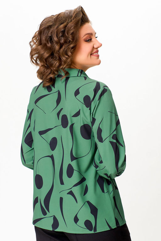 Блуза Swallow 803.2 черный+серебряный узор фото 764