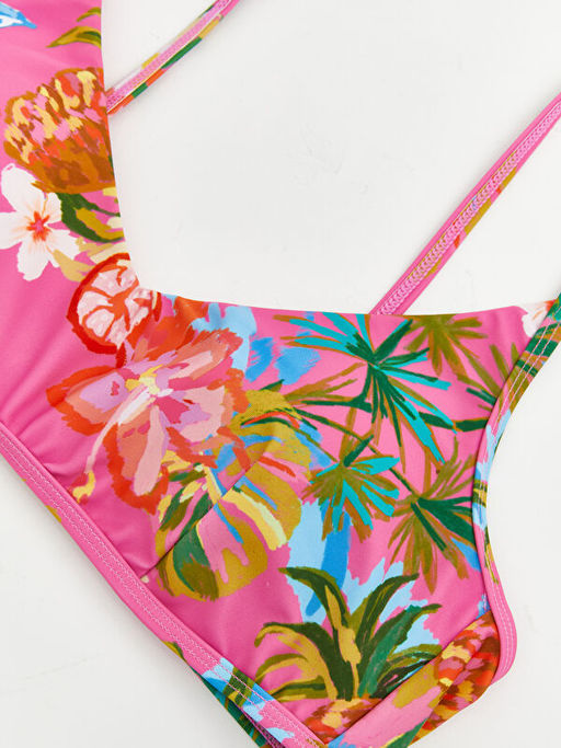 ??kar?labilir Pedli ?i?ekli Kad?n Bikini ?st?