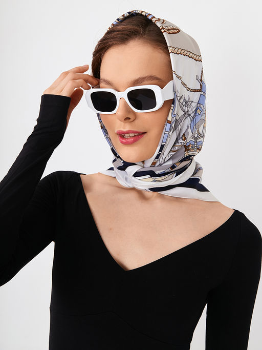 Большой, мягкий, тонкий и очень нежный двусторонний платок с рисунком. - Tantino фото 13