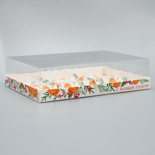 Цена за 5 шт. Коробка для муссовых пирожных «С Новым годом», 27×17.5×6.5 см