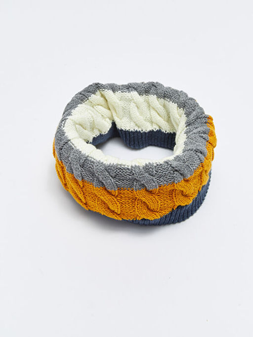 Renk Bloklu Ponponlu Erkek ?ocuk Bere ve Boyunluk - Waikiki фото 3