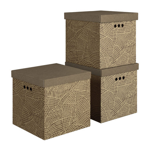 Короба картонные, 31.5*31.5*31.5 см, набор 3 шт. Valiant  фото 6