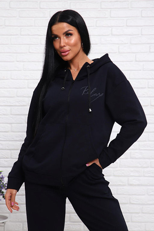 Костюм с брюками, футер с лайкрой 2-х нитка (00907, темно-синий) - Плиона фото 15