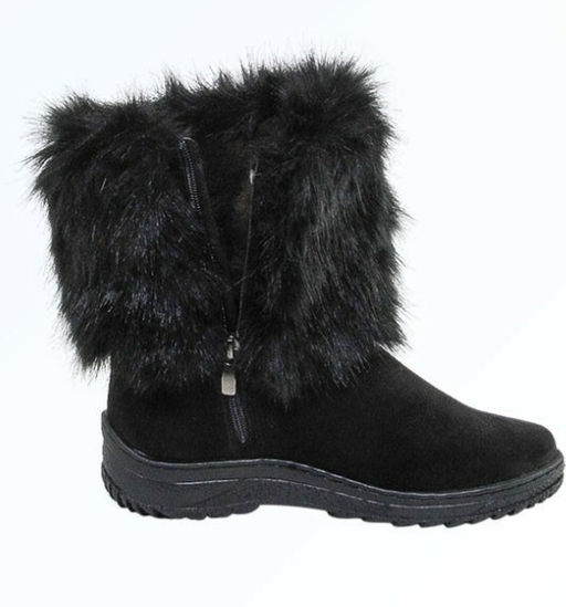 Сапоги Унты натуральная замша, натуральная овчина короткие с замком, пушистые,