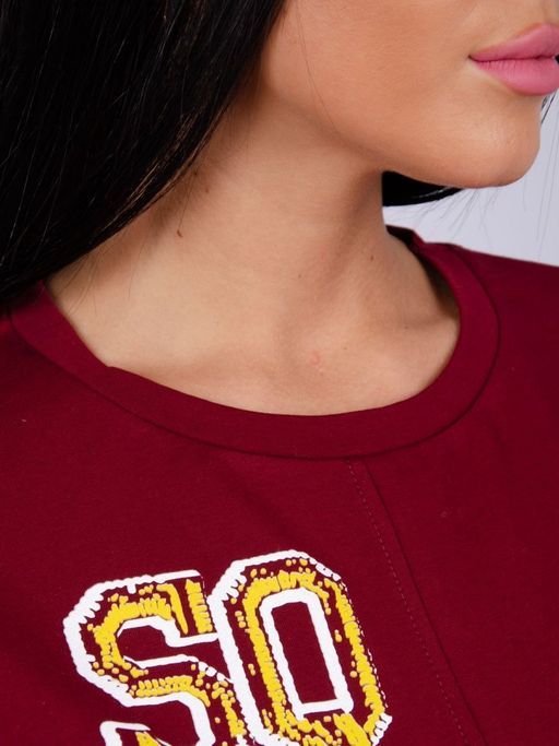 Платье "Фрида" бордо, футер с лайкрой