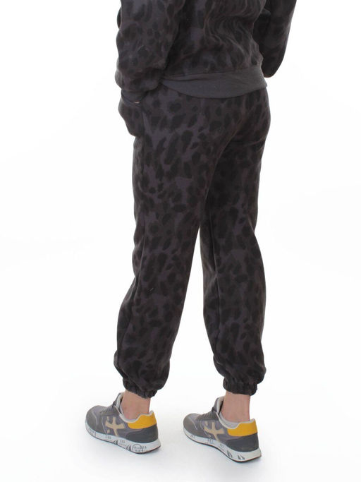868-6 DK. GRAY/LEOPARD Костюм спортивный зимний женский (95% хлопок, 5% полиэстер)