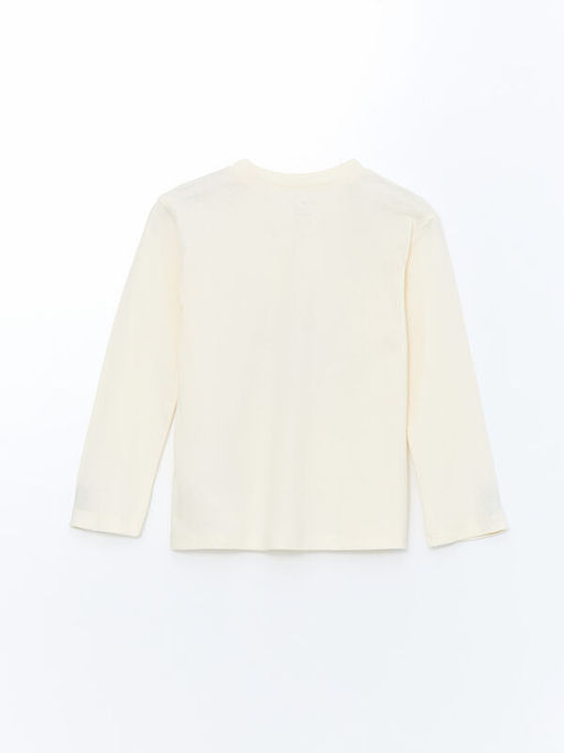 Bisiklet Yaka Uzun Kollu Bask?l? Erkek Bebek Ti??rt - Waikiki фото 2