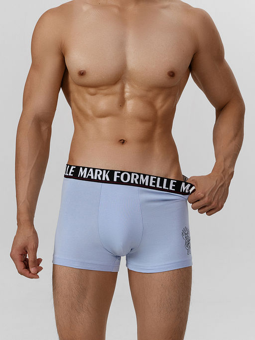 Трусы мужские Mark Formelle хлопок с эластаном голубой  фото 4