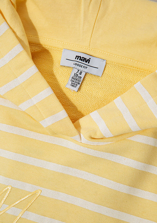 Mavi Logo Bask?l? Cizgili Sar? Sweatshirt  фото 4