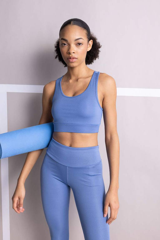 Спортивный бюстгальтер DeFactoFit с воротником-халтером  фото 2