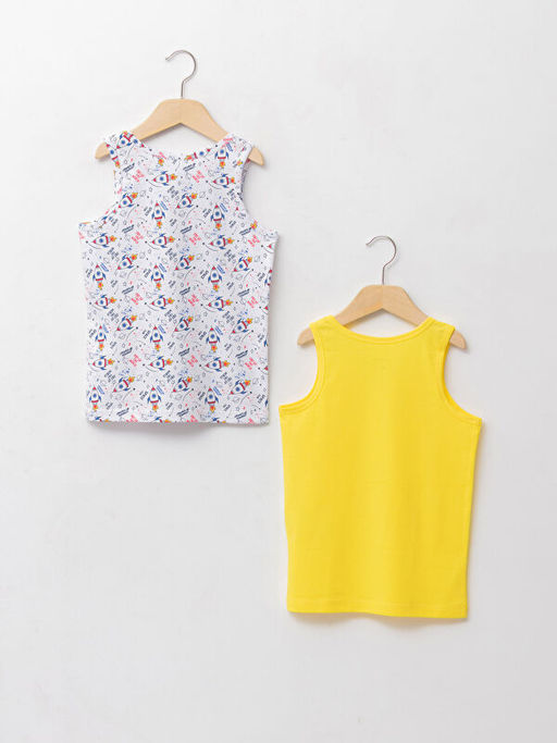 Bisiklet Yaka Pamuklu Erkek ?ocuk Atlet 2li - Waikiki фото 2