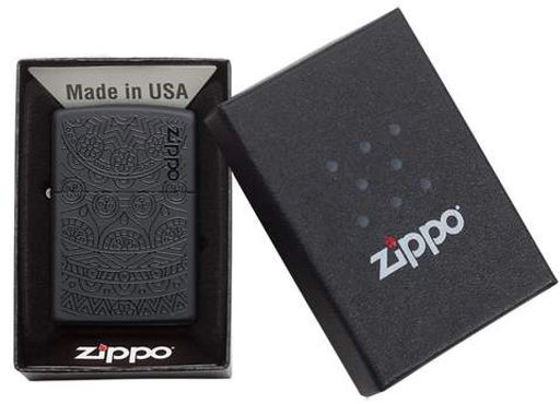 Зажигалка ZIPPO Черный мотив | Tone on Tone Design 29989
