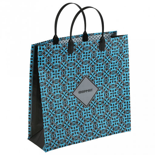 Пакет подарочный мягкий пластик с пластиковой ручкой 30х30см Формат, 150 мкм, ламинированный (Россия)