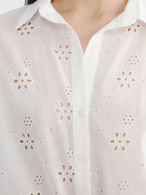 Ajurlu Oversize Kad?n G?mlek