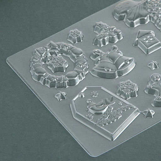 Цена за 10 шт. Форма для шоколада Новогодние традиции, 21?14 см