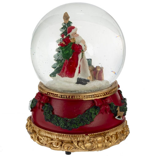 Фигурка декор в стекл шаре "Дед Мороз", D 9.5 см, L9,5 W9,5 H14 см