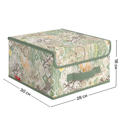 Короб стеллажный с крышкой, малый, 28*30*16 см, BOHO, шт - Valiant фото 3