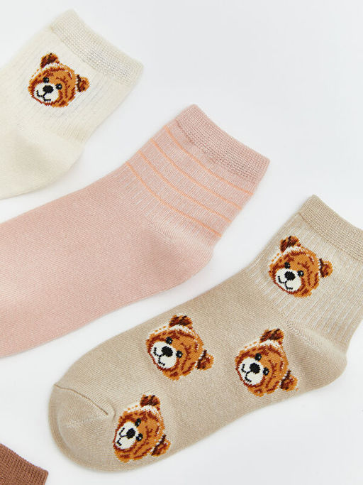 Teddy Bask?l? Kad?n Soket ?orap 5li