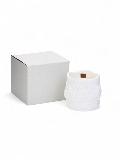 Свеча «Новый год», аромат фиалка, гипс